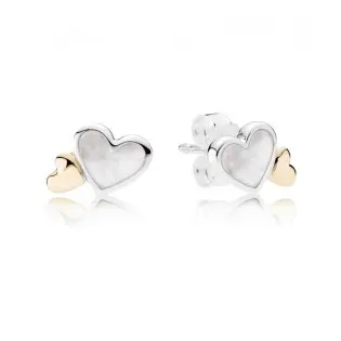 Серьги "Сияющие сердца" 