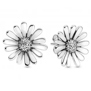Серьги "Сверкающие ромашки" 