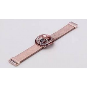 Кожаный женский браслет розовый , С7735